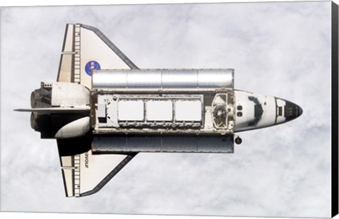 Framed Shuttle Delivers ISS Module Print