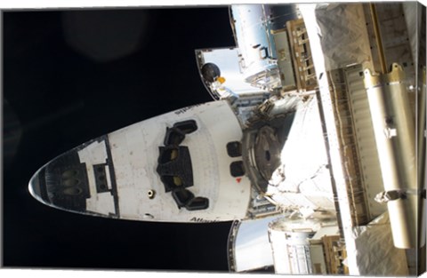 Framed STS132 Atlantis in orbit Print
