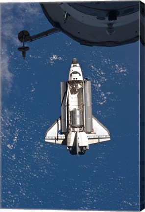 Framed STS-135 Atlantis approaches the ISS Print