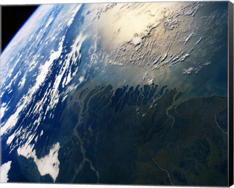 Framed View of earth from atlantis Print
