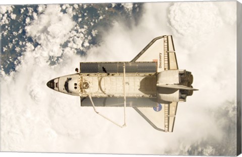 Framed View of the Space Shuttle Discovery Print