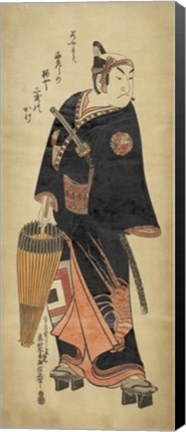 Framed Samurai In Black Print