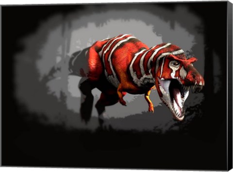 Framed T-rex Red Series Print