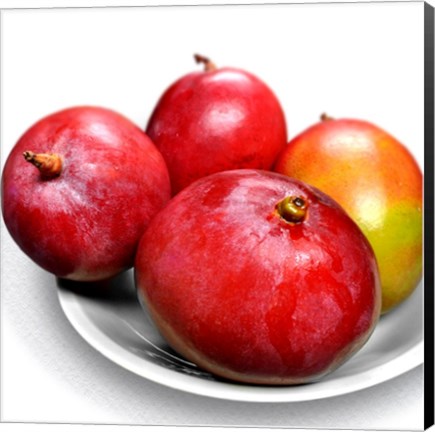 Framed Mangoes In a White Bowl Print