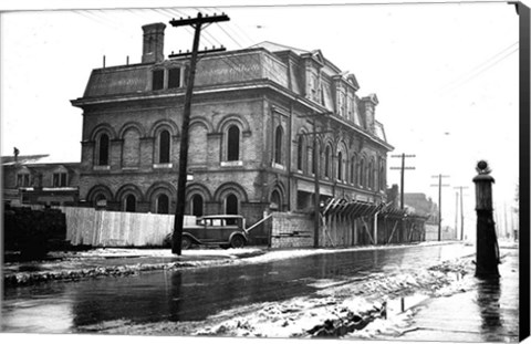 Framed St. Andrew&#39;s Market building on Adelaide Avenue, Toronto, Ontario, Canada. Print