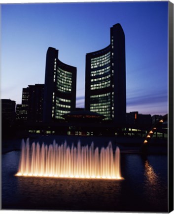 Framed City Hall &amp; Nathan Phillips Square, Toronto, Canada Print