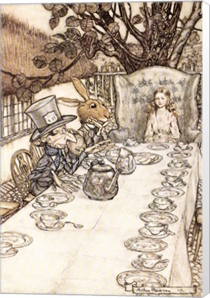 Framed Alice in Wonderland A Mad Tea Party Print
