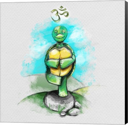 Framed Yoga Turtle II Print