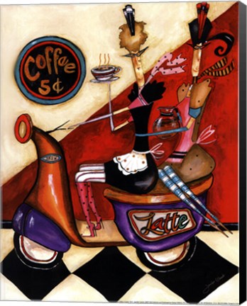 Framed Coffee 5 Cents Print