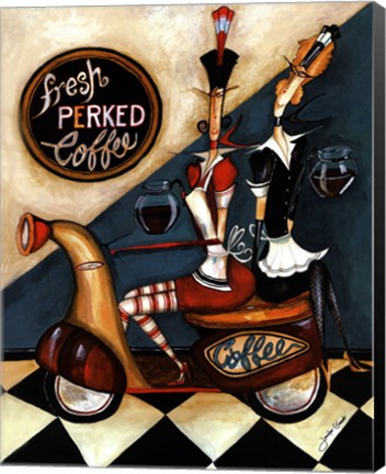 Framed Fresh Perked Coffee Print