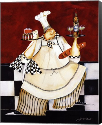 Framed Crimson Chef II Print