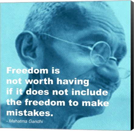 Framed Gandhi - Freedom Quote Print