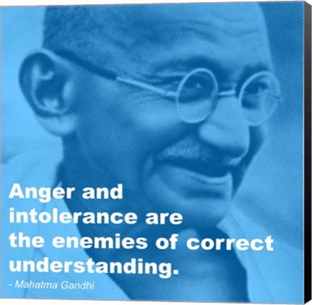 Framed Gandhi - Intolerance Quote Print