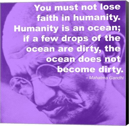 Framed Gandhi - Ocean Quote Print