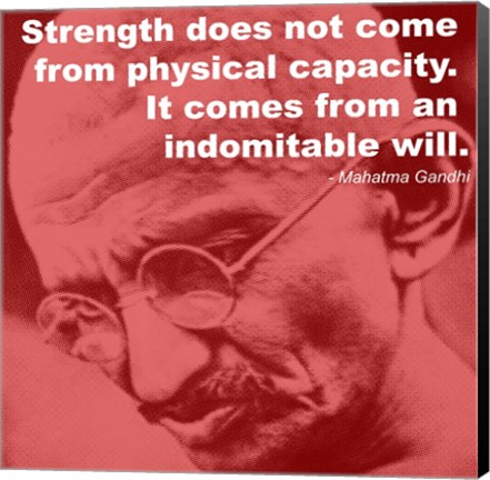 Framed Gandhi - Strength Quote Print