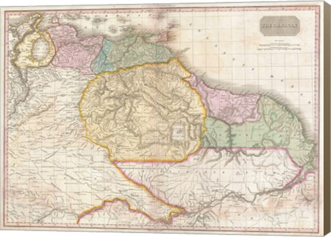 Framed 1814 Thomson Map of the West Indies Central America Print