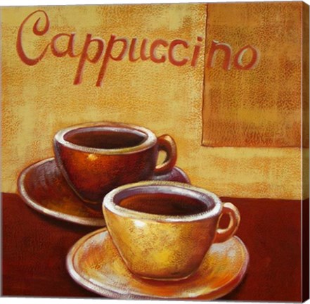 Framed Cappuccino Mugs Print