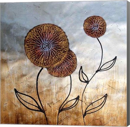 Framed Flowers in the Field Print