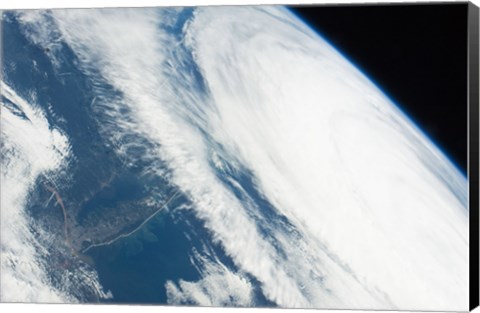 Framed 2011 Hurricane Katia off the Northeastern US from space Print