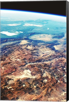 Framed Central Andes Mountains, from space Print