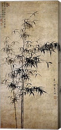 Framed Wang Fu-Ink Bamboo Print