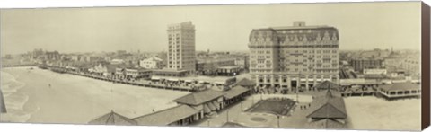 Framed Atlantic City Beach and Boardwalk Print