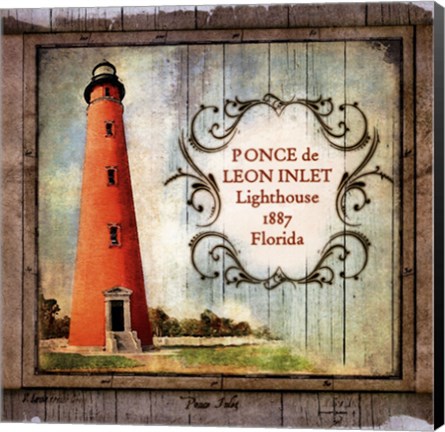 Framed Florida Lighthouse VIII Print