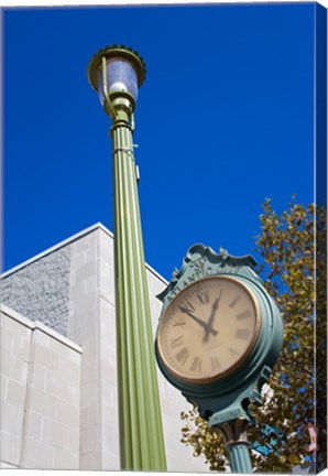 Framed Clock on Atlantic Avenue, Atlantic City, New Jersey, USA Print