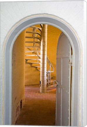 Framed Spiral Stairs in Absecon Lighthouse Museum, Atlantic County, Atlantic City, New Jersey, USA Print