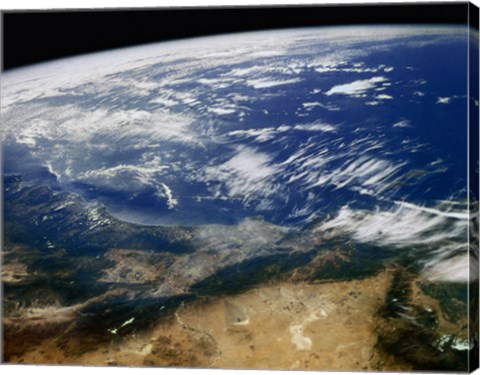 Framed Earth San Andreas and Garloch Faults California USA Print