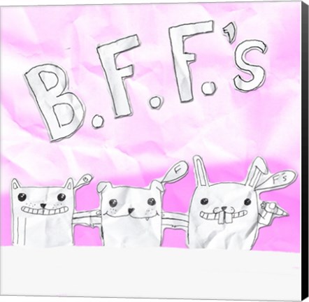 Framed BFF Cats Print