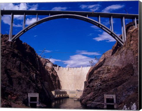 Framed Hoover Dam with Bypass from Reclamation Print