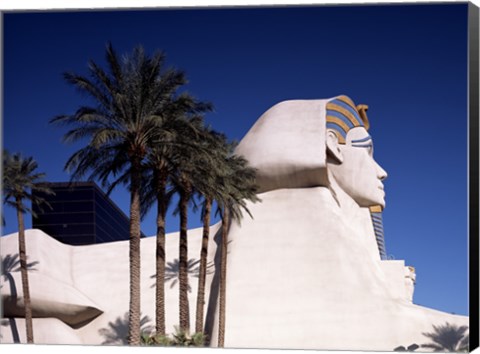 Framed Dramatic Sphynx at the Luxor Hotel Casino in Las Vegas Excalibur Hotel Turets, Las Vegas, Nevada Print