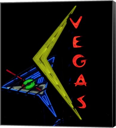 Framed Historic Vegas neon sign, Freemont Street, Las Vegas Print