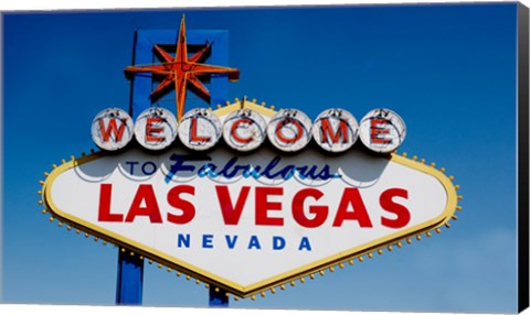 Framed Sign in daytime, Las Vegas, Nevada Print