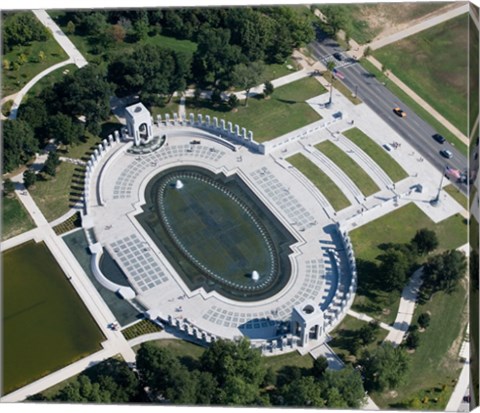 Framed Ariel view of the WW2 Monument Print