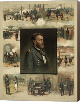 Framed Civil War Grant from West Point to Appomattox Print