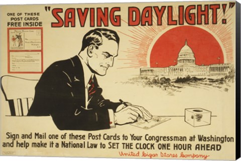 Framed Daylight savings time Print