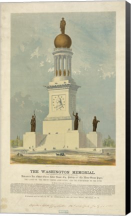 Framed Original concept for the Washington Monument Print