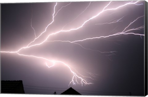 Framed Cloud-to-cloud Lightning Print