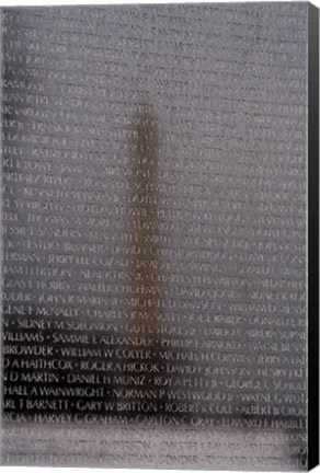 Framed Vietnam Veterans Memorial in Washington DC Print