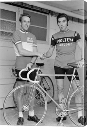 Framed Joop Zoetemelk and Eddy Merckx 1973 Print