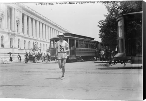 Framed Elphinstone Winning Washington Marathon Print