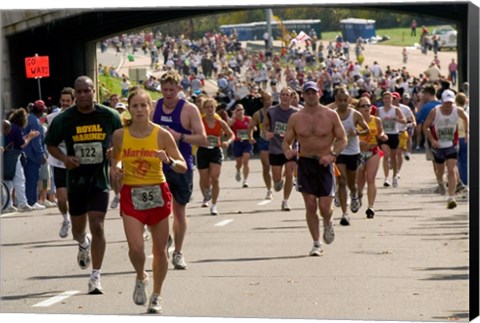 Framed Jersey Marathon 2011 Print