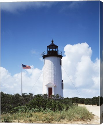 Framed Ape Poge Light, Cape Cod, Massachusetts Print