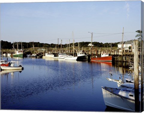 Framed Orleans harbor, Cape Cod, Massachusetts Print