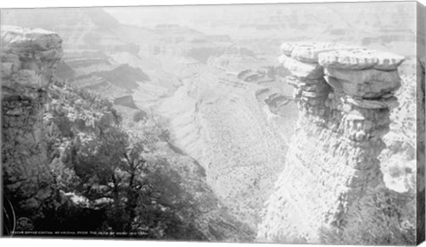 Framed Grand Canyon of Arizona from the head of Grand View trail Print