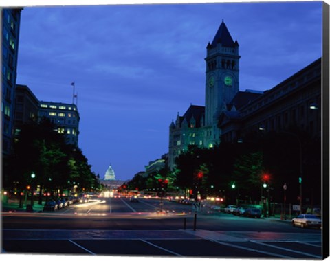 Framed Traffic on a road, Washington, D.C. Photograph Print