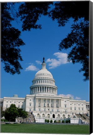 Framed Facade of the Capitol Building, Washington, D.C., USA Print