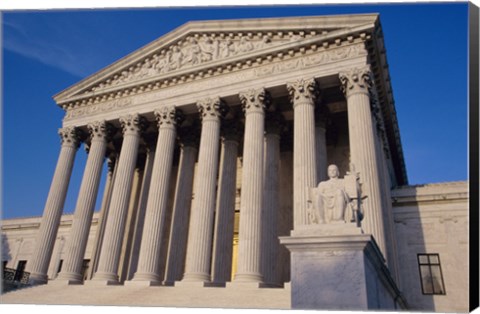 Framed Facade of the U.S. Supreme Court, Washington, D.C., USA Closeup Print